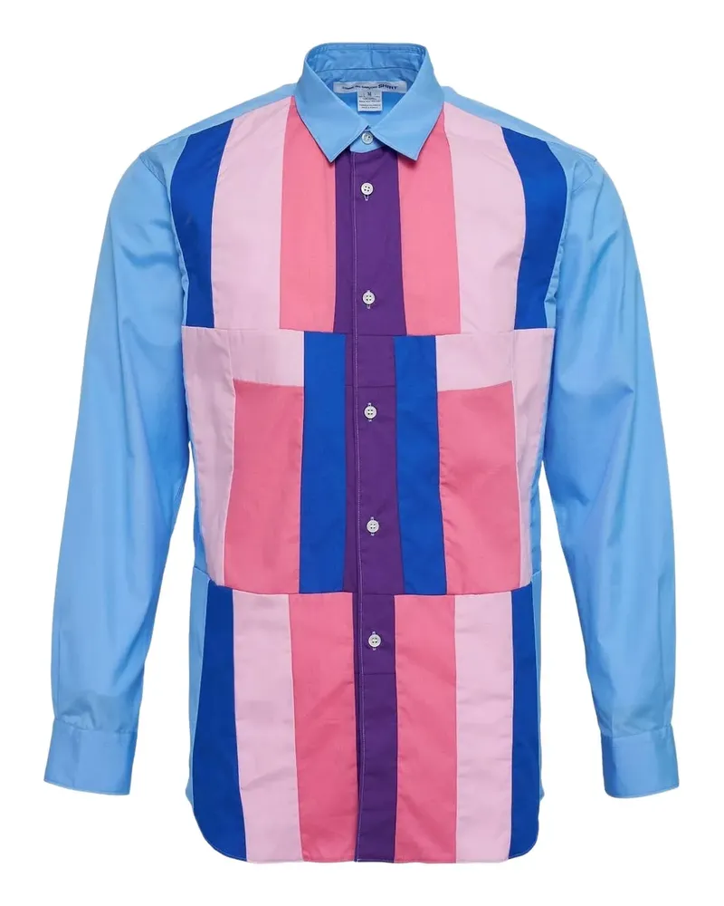 Comme des Garçons Hemd im Patchwork-Look - Blau Blau