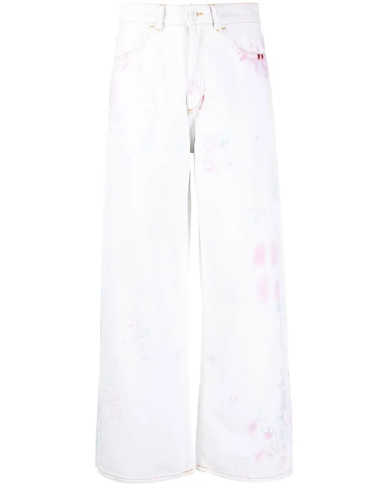Amish Hose mit weitem Bein - Blau Blau