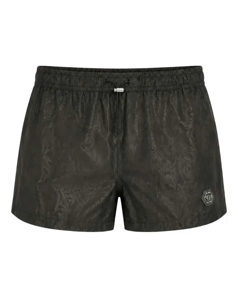Philipp Plein swimming shorts gothic plein - Schwarz Schwarz