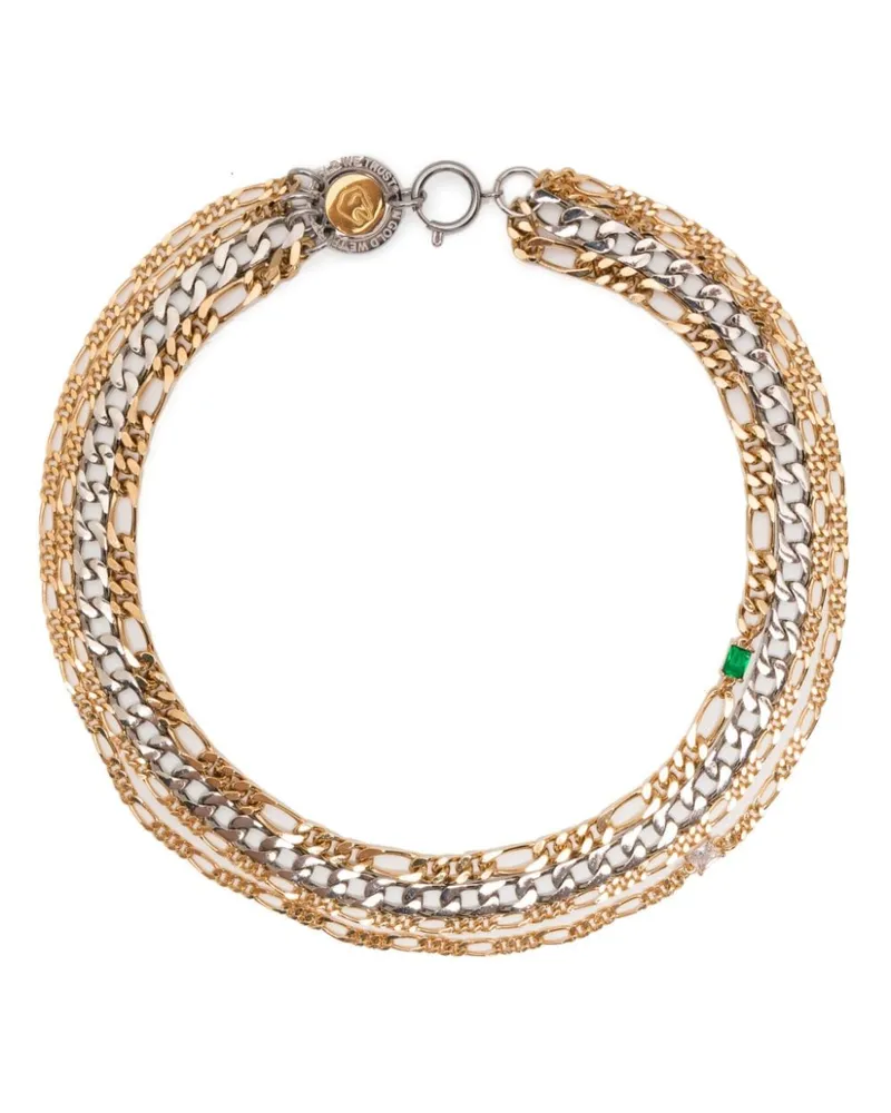 In Gold We Trust Paris Halskette mit Logo-Verschluss Gold
