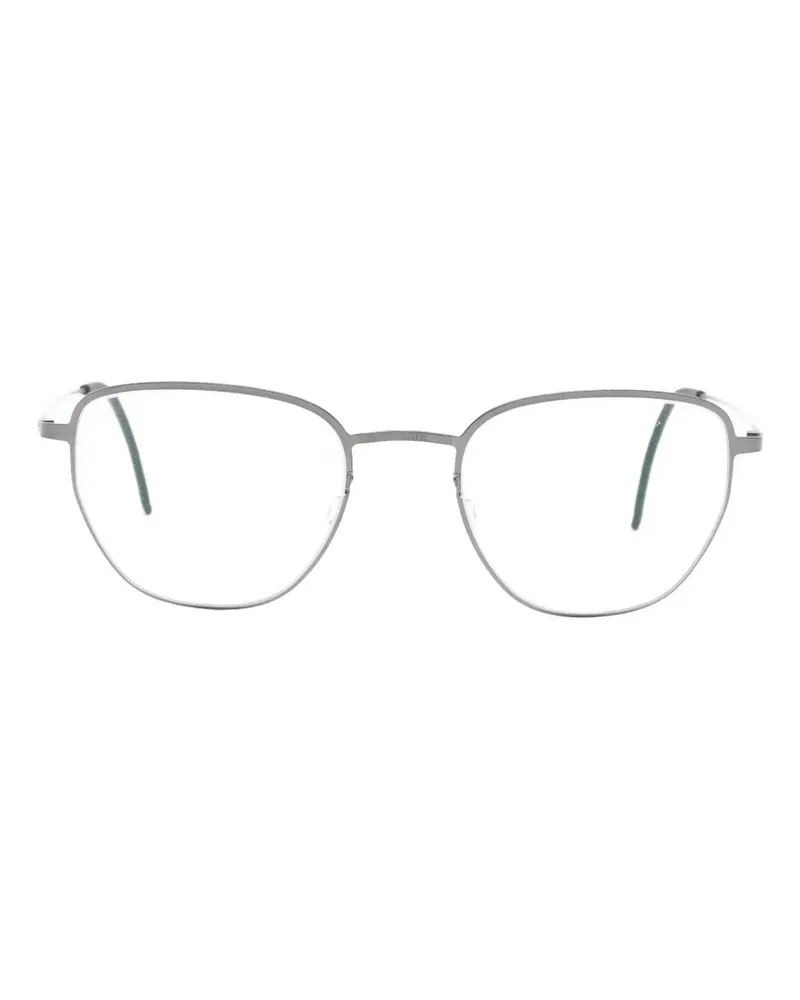 Lindberg Brille mit geometrischem Gestell - Grau Grau