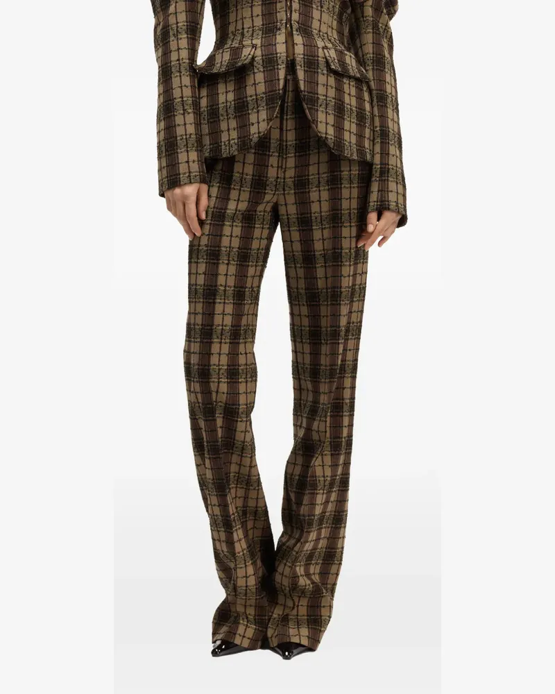 Giuseppe di Morabito Klassische Hose mit Karomuster - Braun Braun