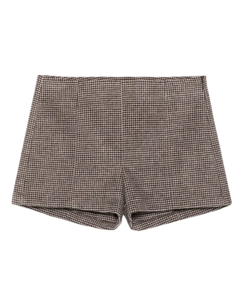 Maggie Marilyn Straight Talker Shorts mit Fischgrätenmuster - Braun Braun