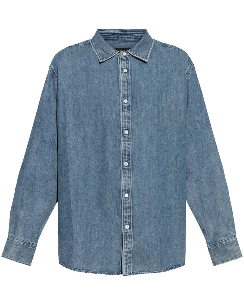 Rag & Bone Jeanshemd mit Knopfleiste - Blau Blau