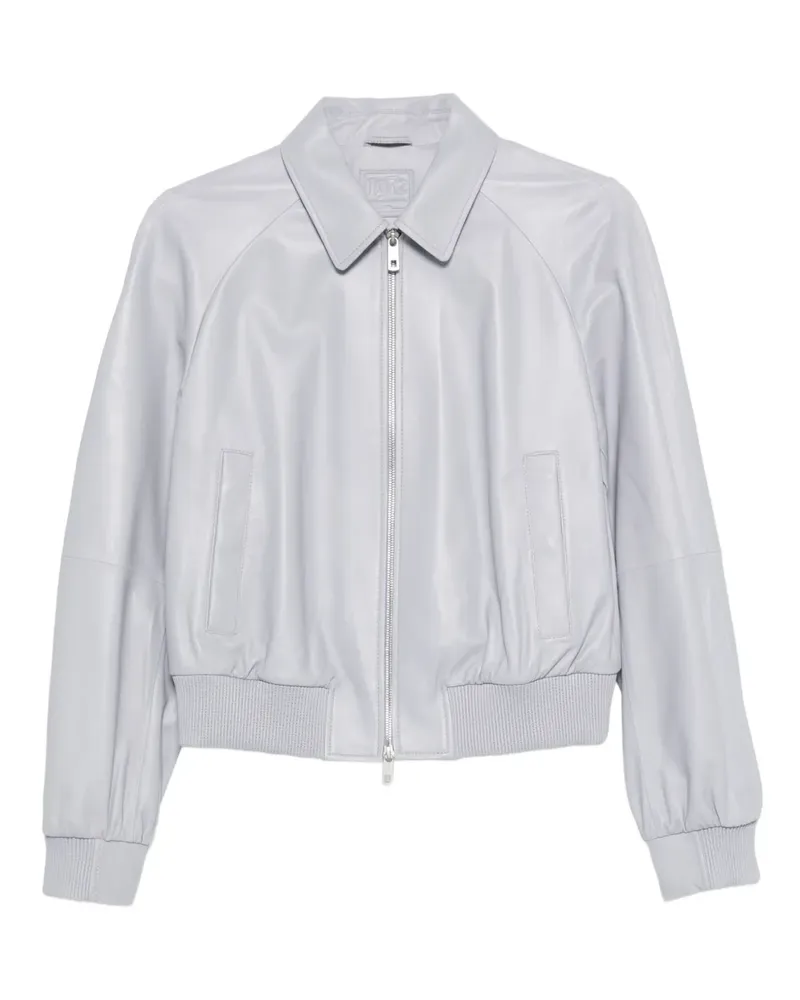 DESA zip leather jacket - Grau Grau