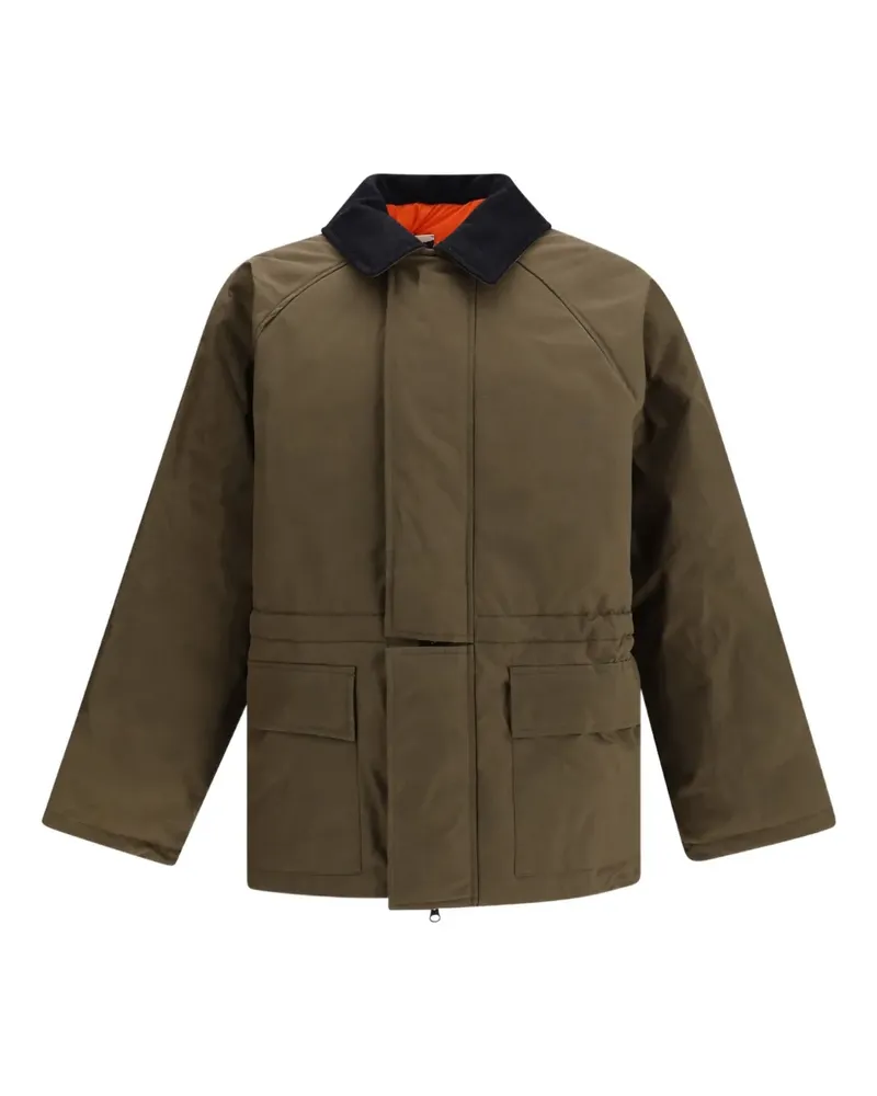 GR10K padded corduroy-collar parka - Grün Grün