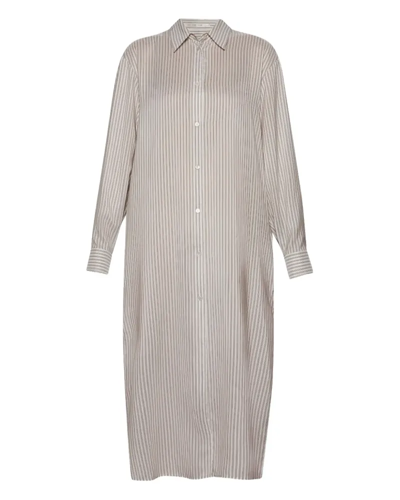 The Row Gestreiftes Hemdkleid - Grau Grau