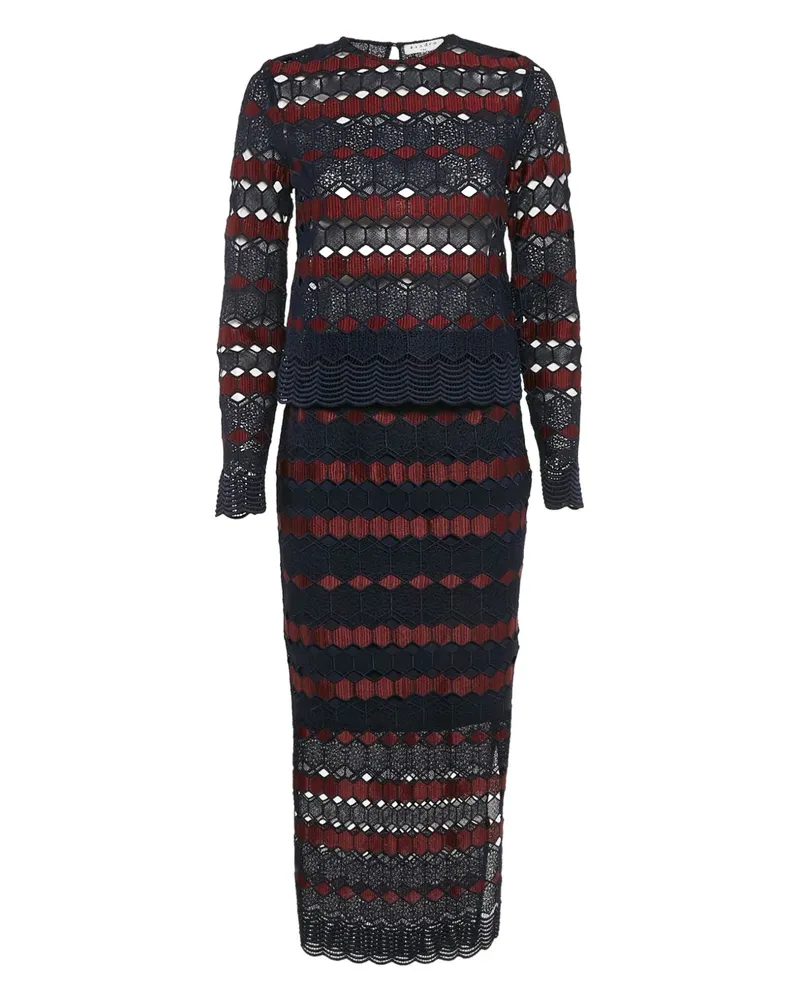 Sandro Kleid mit sechseckigem Muster - Blau Blau