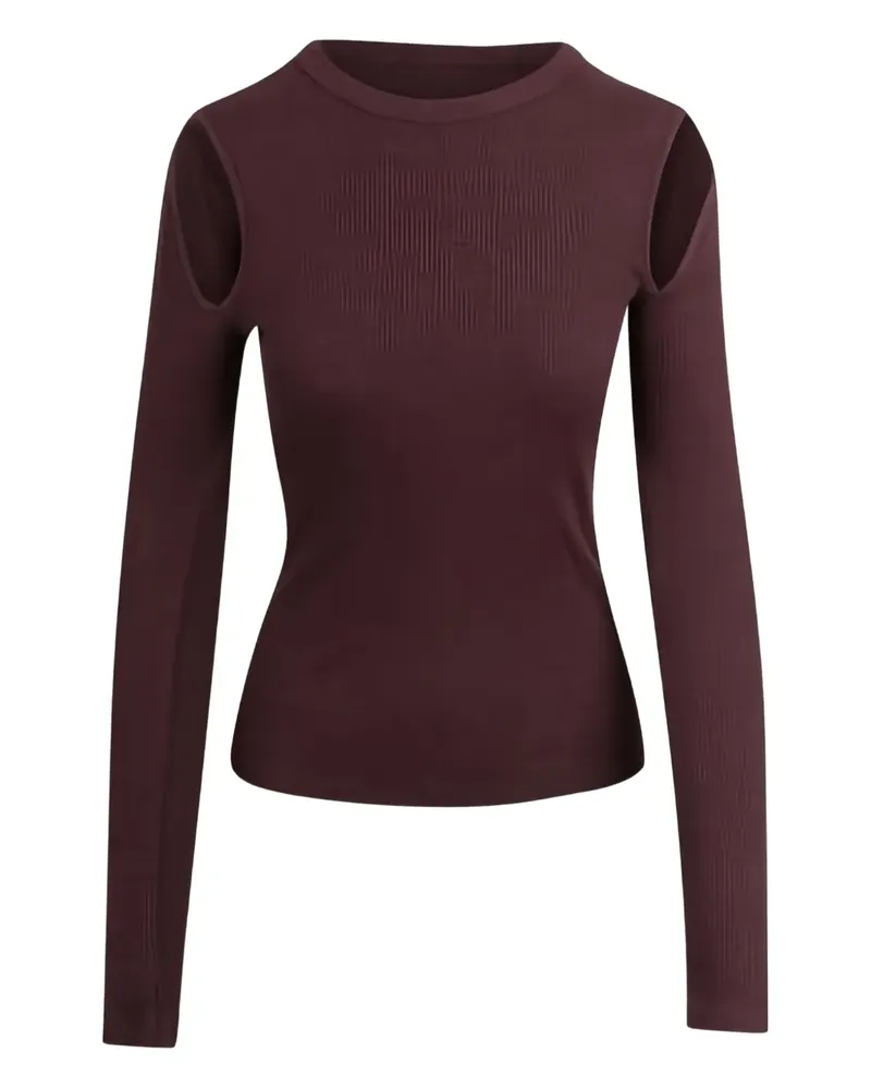 AGOLDE Pierce cut-out longsleeve T-shirt - Braun Braun