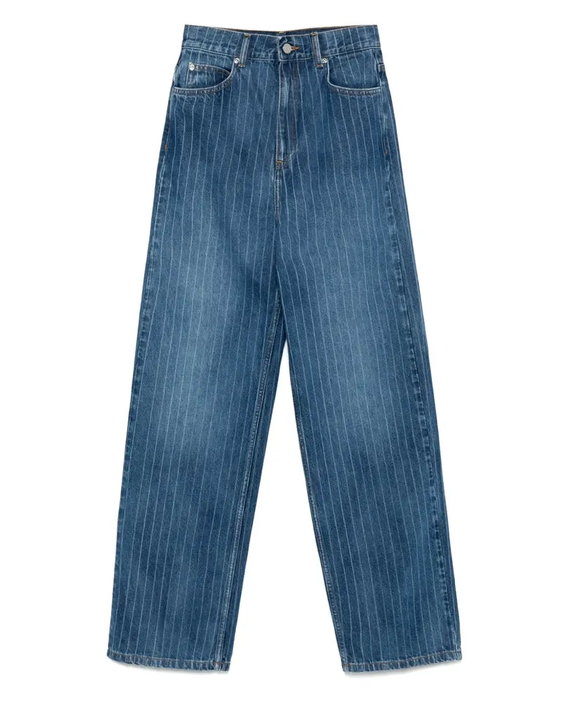 Sandro Gestreifte Jeans - Blau Blau