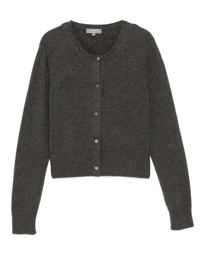 N.Peal Grob gestrickter Cropped-Cardigan - Grau Grau