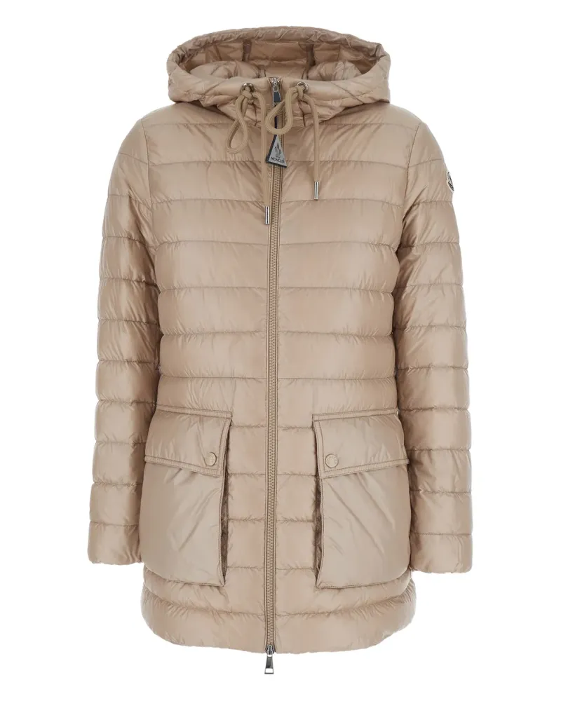 Moncler hooded pocket coat - Nude Nude