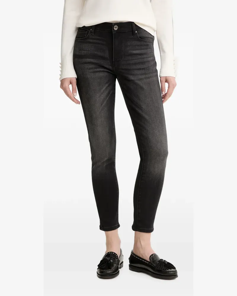 Fracomina embellished-pocket whiskered jeans - Schwarz Schwarz