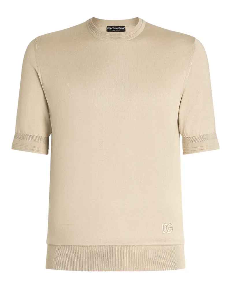 Dolce & Gabbana T-Shirt aus Seide - Nude Nude