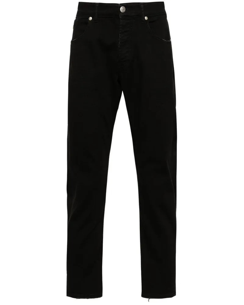 John Richmond Schmale Cropped-Jeans - Schwarz Schwarz