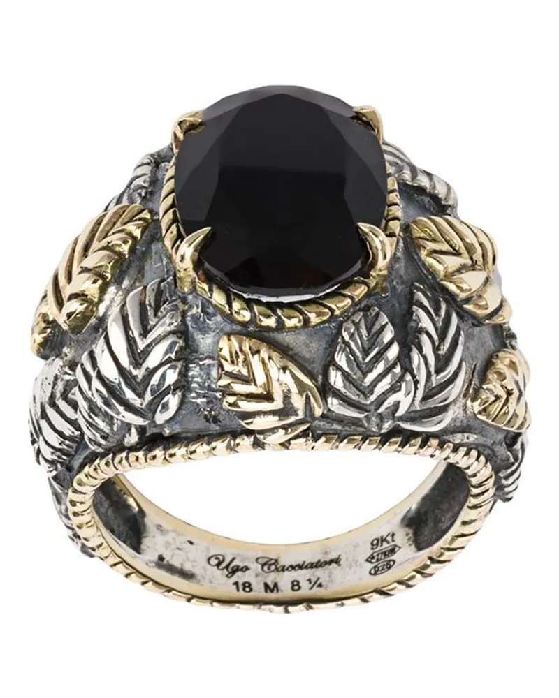 Ugo Cacciatori Ring mit Blattdesign - Silber Silber