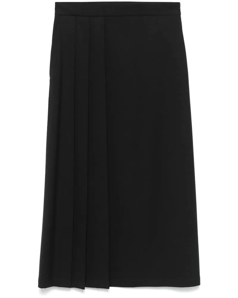 P.A.R.O.S.H. P.A.R.O H. Liliuxy Midirock mit Falten - Schwarz Schwarz