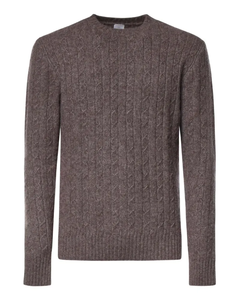 Eleventy Pullover mit Zopfmuster - Braun Braun