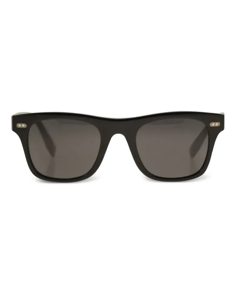 Brunello Cucinelli Sonnenbrille mit eckigem Gestell - Schwarz Schwarz
