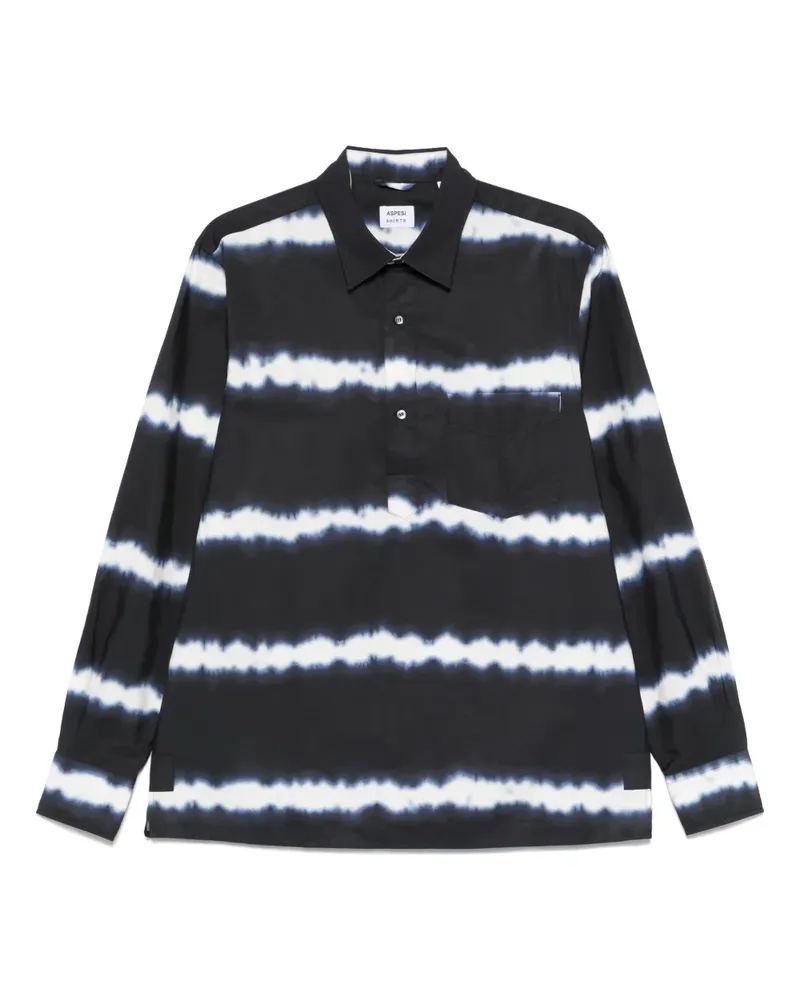 ASPESI Hemd mit Batikmuster - Blau Blau