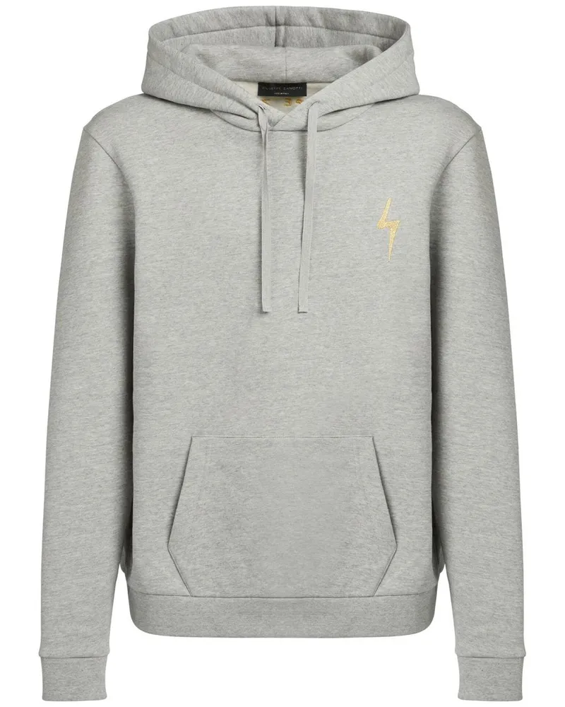 Giuseppe Zanotti Hoodie mit Logo-Stickerei - Grau Grau