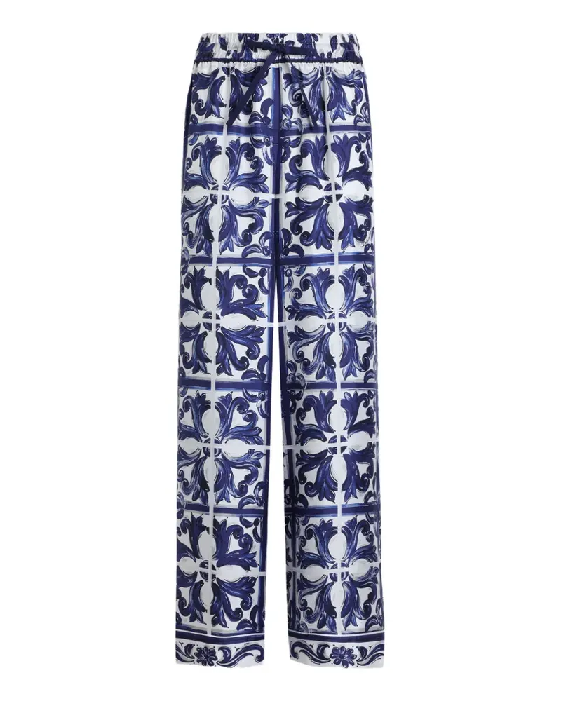 Dolce & Gabbana Hose mit Paisley-Print - Weiß Weiß