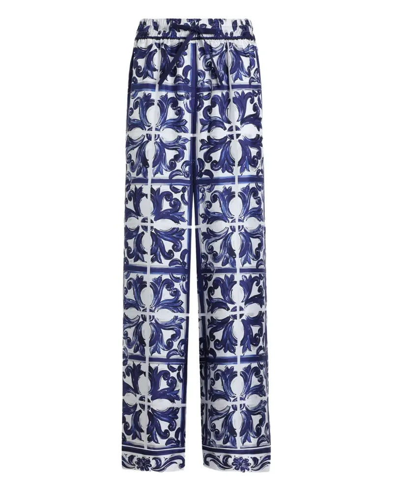 Dolce & Gabbana Hose mit Paisley-Print - Weiß Weiß