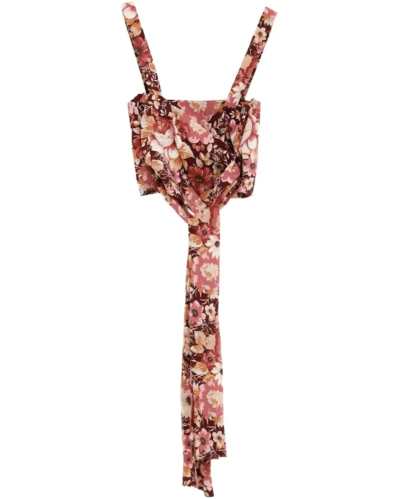 Chloé Cropped-Top mit Blumen-Print - Rosa Rosa