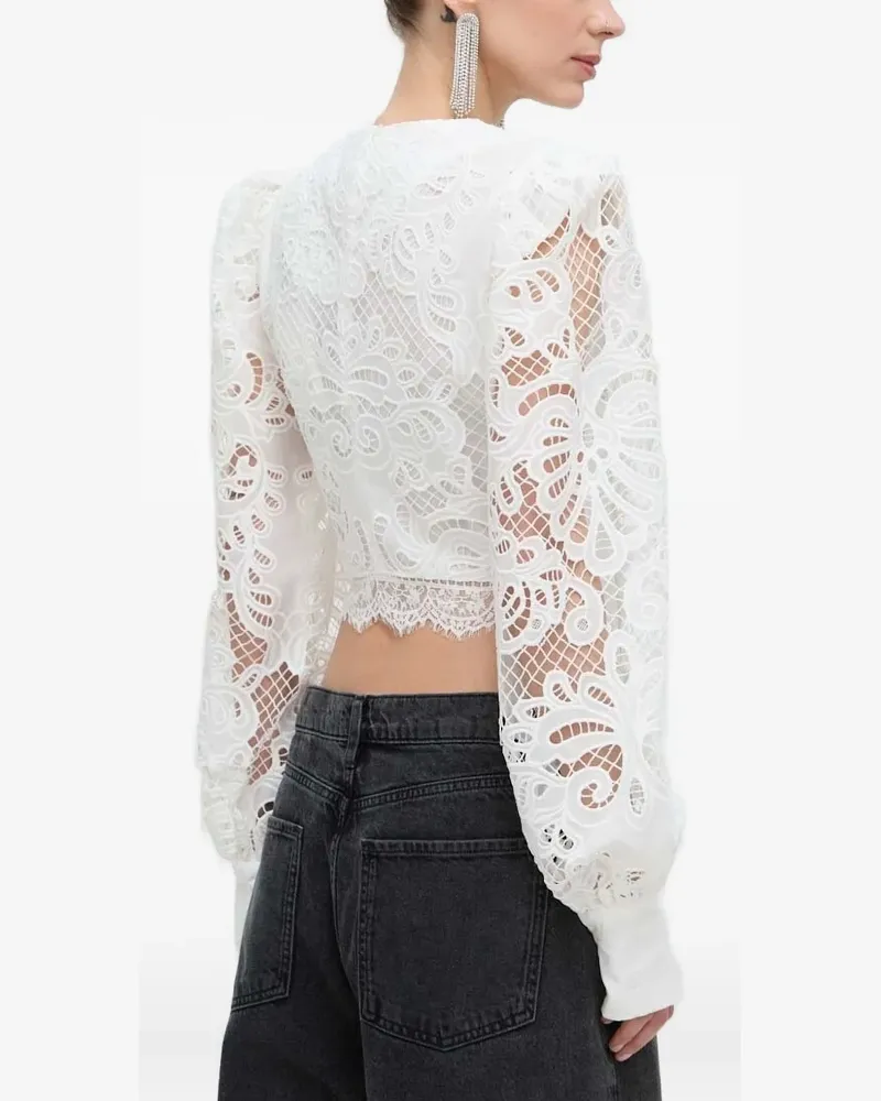 Silvian Heach Bestickte Bluse - Weiß Weiß