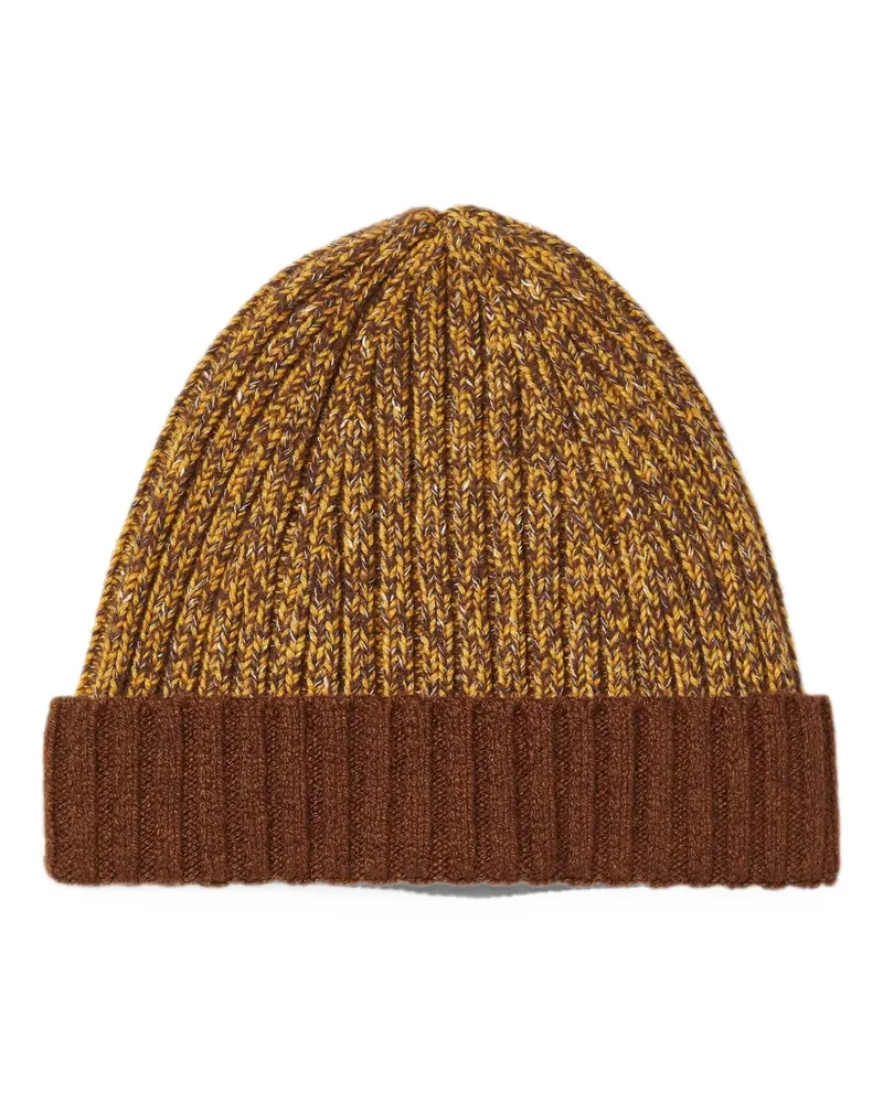 Ermenegildo Zegna contrast cuff beanie hat - Gelb Gelb