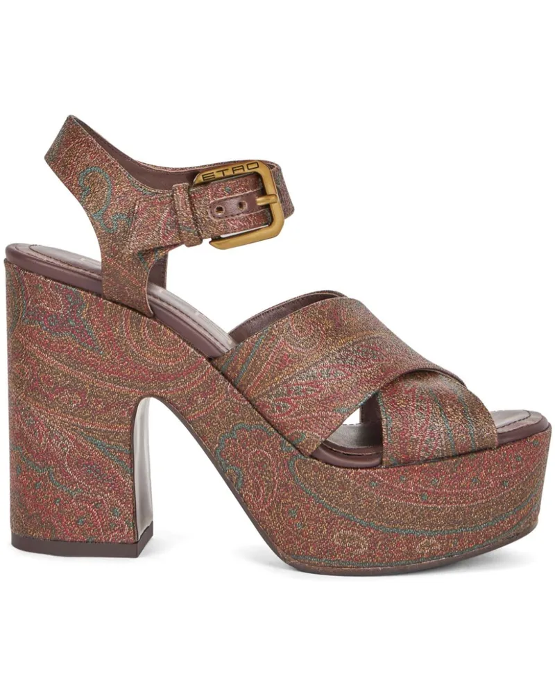 Etro Sandalen mit Plateau 100mm - Braun Braun