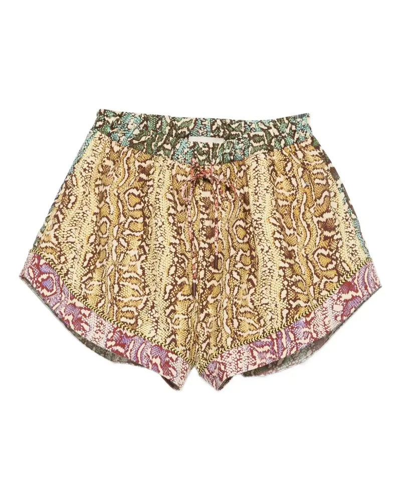 ALEMAIS Varna snake-print shorts - Gelb Gelb