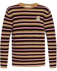 Moschino Gestreifter Pullover Rot