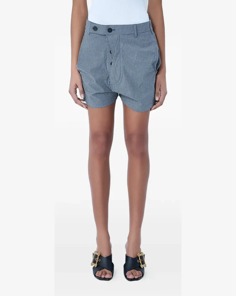 Vivienne Westwood high-waisted checkered shorts - Blau Blau