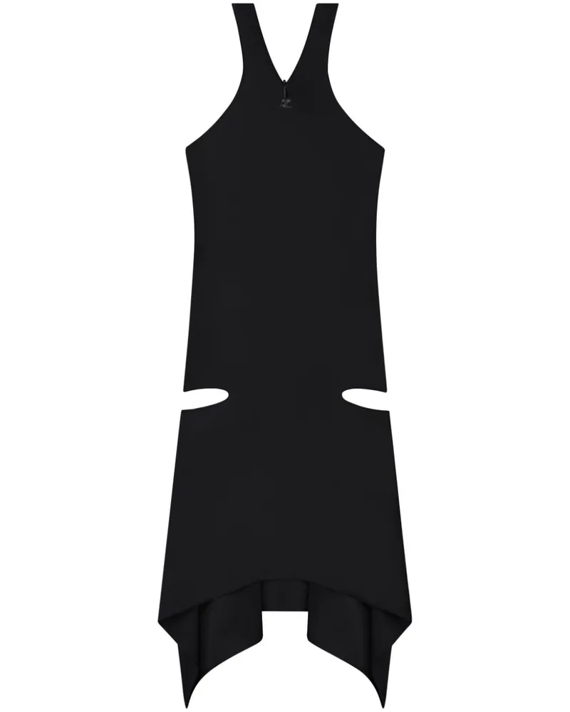 Courrèges Jersey-Minikleid mit überkreuzten Trägern - Schwarz Schwarz