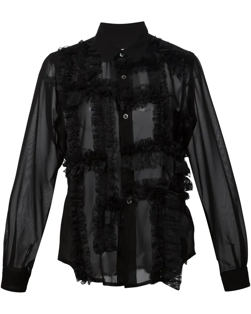 Comme des Garçons Hemd mit Rüschen - Schwarz Schwarz