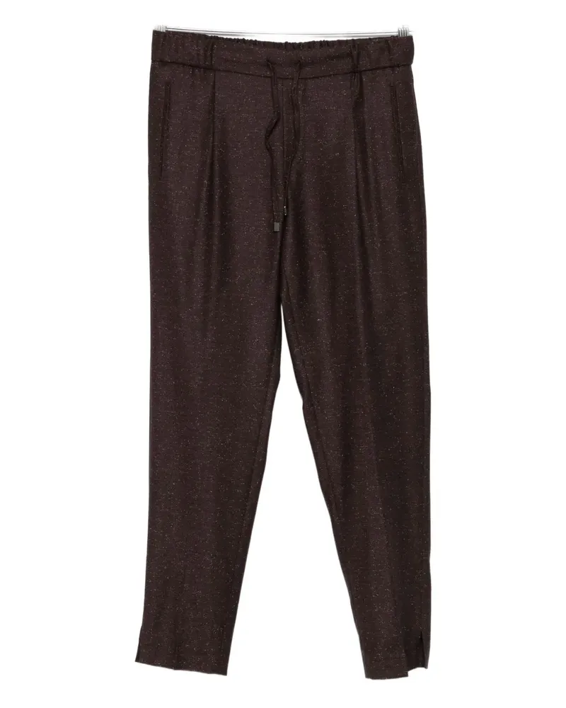 Berwich drawstring speckled trousers - Braun Braun