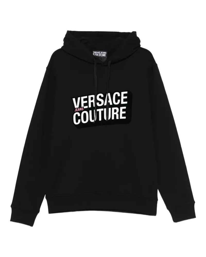Versace Jeans Hoodie mit Logo - Schwarz Schwarz