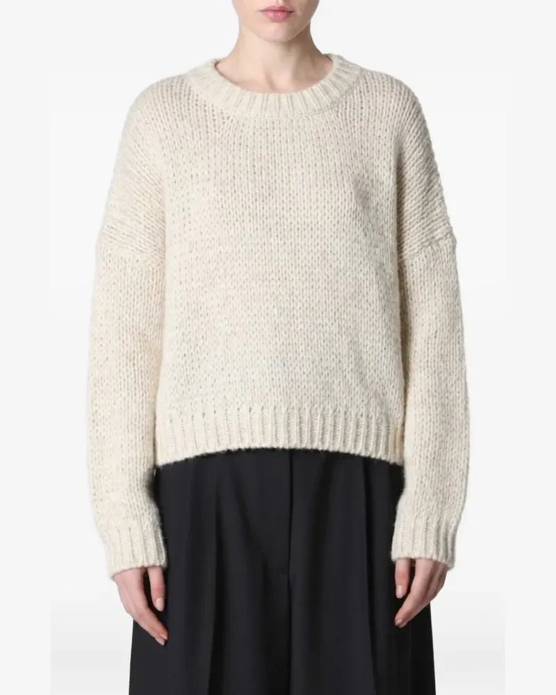 Roberto Collina chunky-knit drop-shoulder sweater - Nude Nude