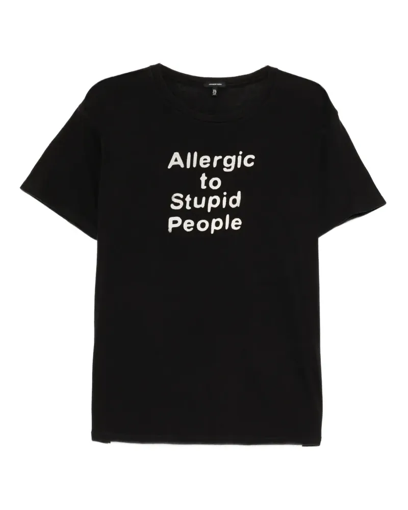 R13 slogan-print T-shirt - Schwarz Schwarz