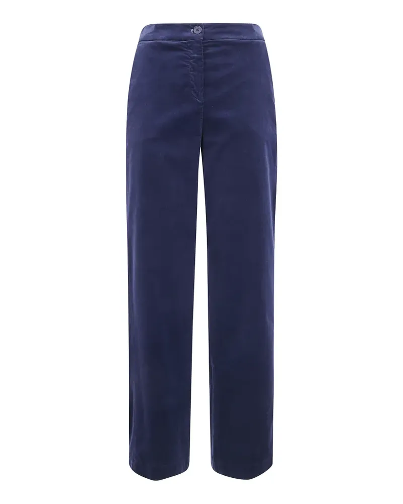 VIA MASINI 80 Straight-Leg-Hose aus Cord - Blau Blau