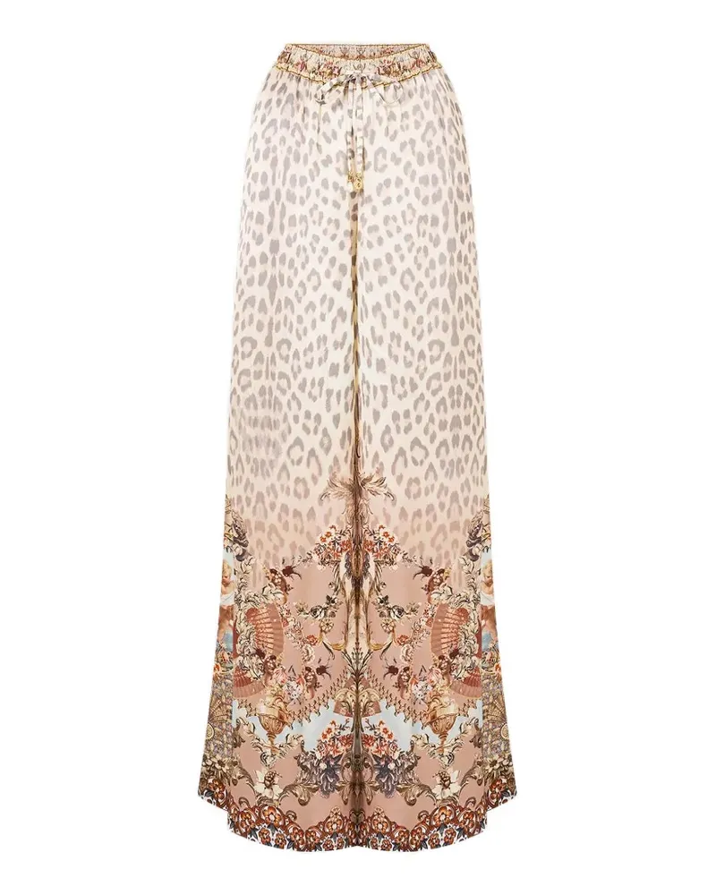 Camilla animal-print trousers - Nude Nude