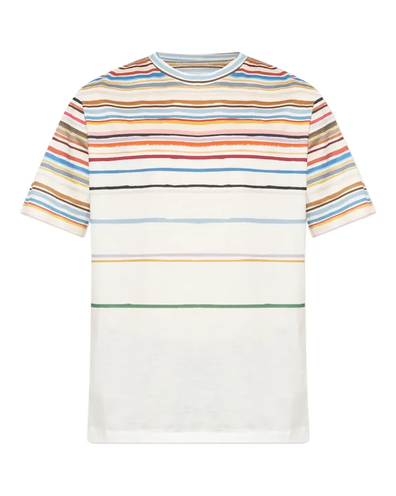Paul Smith stripe-pattern T-shirt - Weiß Weiß