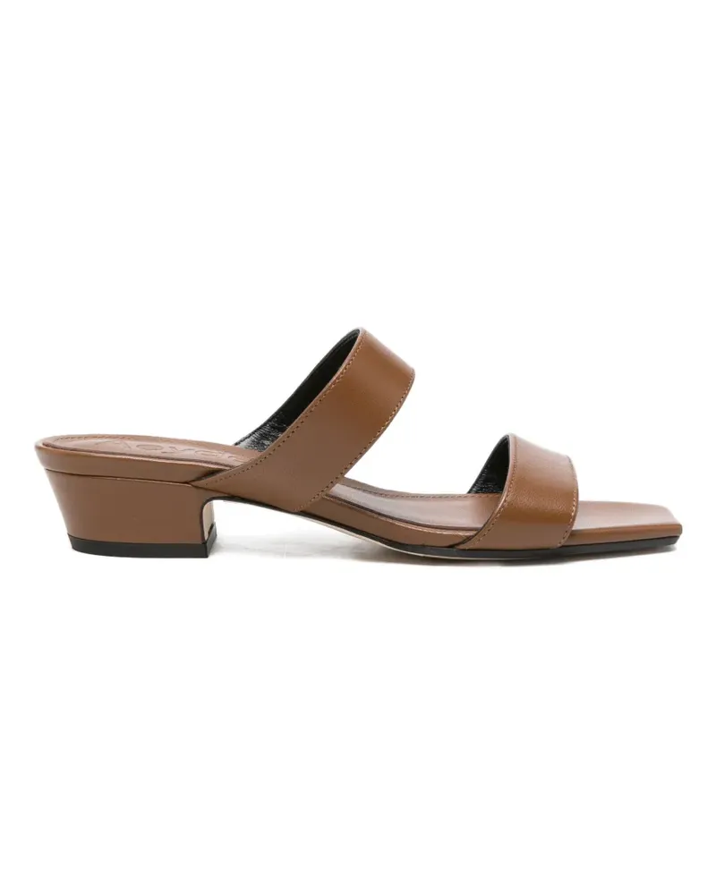 aeyde square-toe leather sandals - Braun Braun