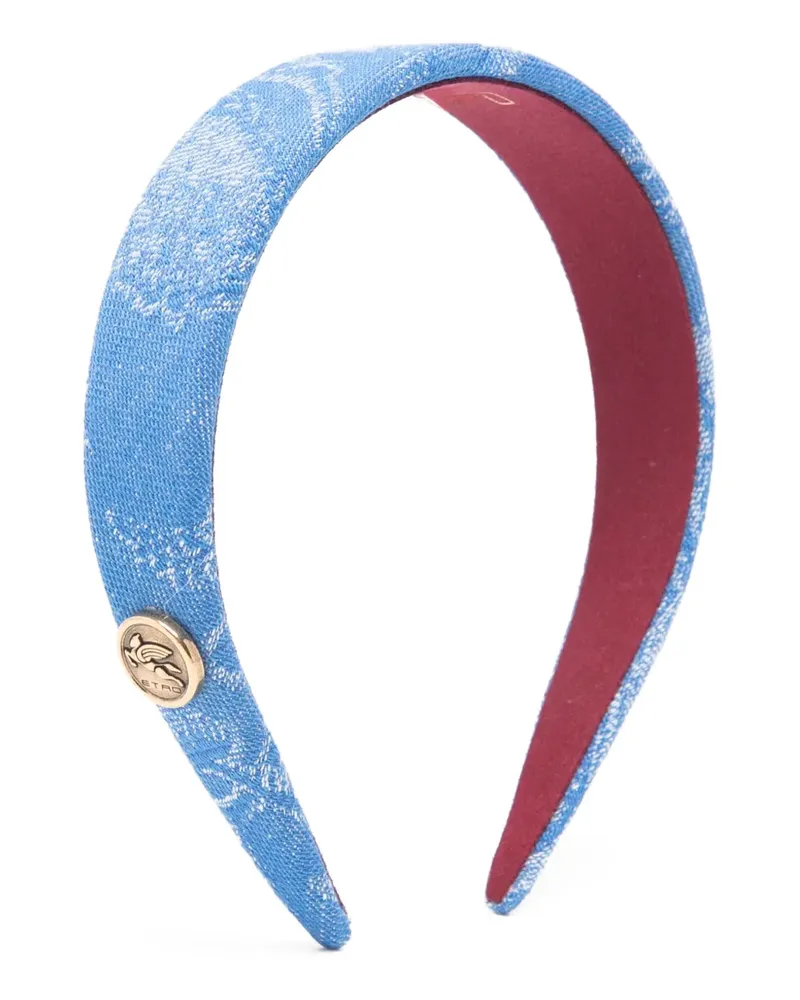 Etro print button hair accessory - Blau Blau