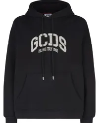 GCDS Hoodie mit Logo-Verzierung Schwarz