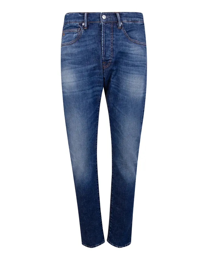 nine:inthe:morning Ausgeblichene Jeans mit Tragefalten - Blau Blau