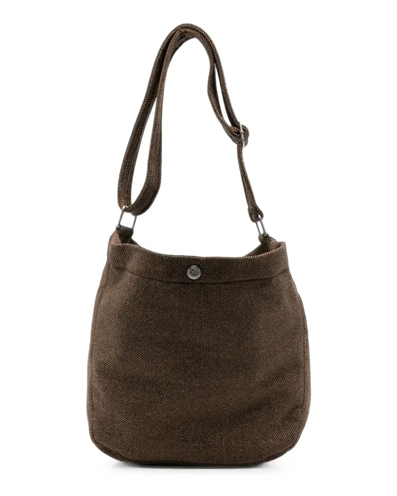 A.P.C. Journal Schultertasche aus Twill - Braun Braun