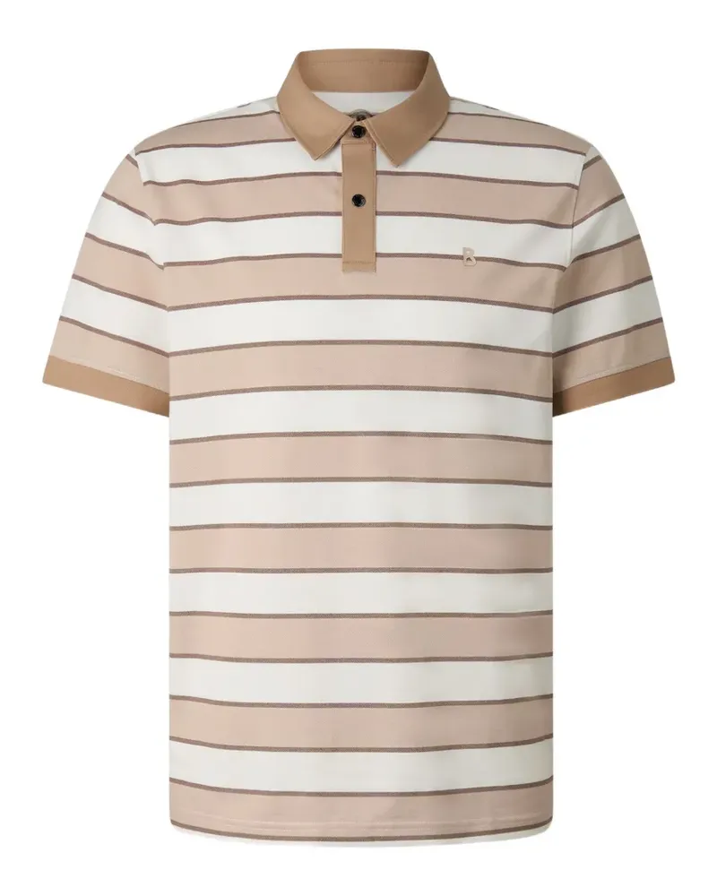 Bogner Gestreiftes Poloshirt - Nude Nude
