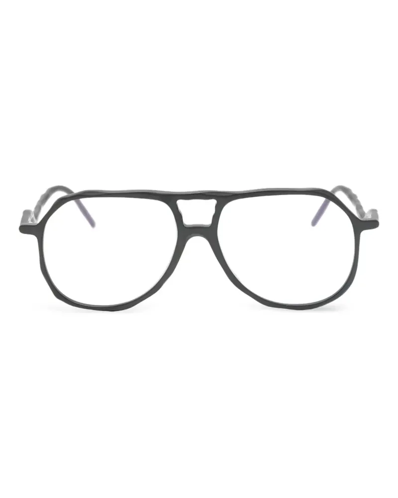 KUBORAUM textured pilot glasses - Schwarz Schwarz